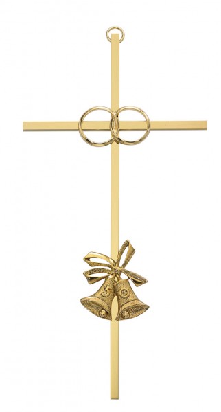 50th Anniversary Cross - 8 inch Metal - Gold