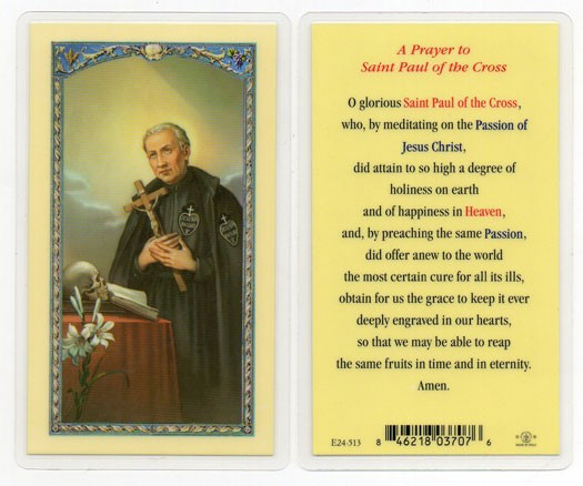 A Prayer To St. Paul Laminated Prayer Card - 1 Prayer Card .99 each