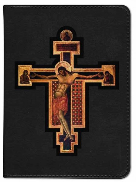 Byzantine Crucifix Catholic Bible - Black