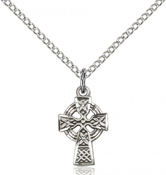Baby Celtic Cross Pendant - Sterling Silver