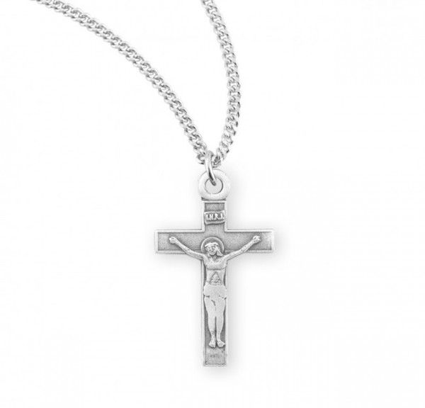 Child Basic Crucifix Necklace - Sterling Silver