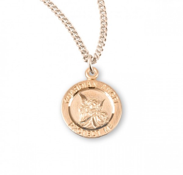 Child's Guardian Angel Protect Me Medal - Gold Plated