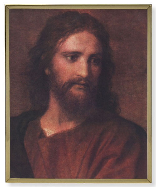 Christ at 33 by Heinrich Hofmann Gold Frame Plaque - 2 Sizes - Full Color
