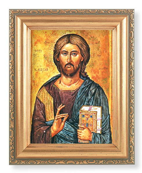 Christ All Knowing 4x5.5 Print Under Glass - Full Color