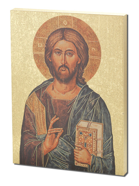 Christ All Knowing Embossed Wood Plaque - Full Color