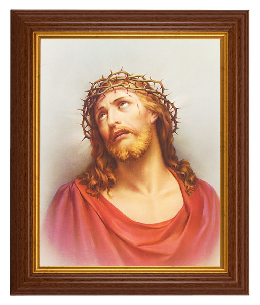 Christ in Agony 8x10 Textured Artboard Dark Walnut Frame - #112 Frame
