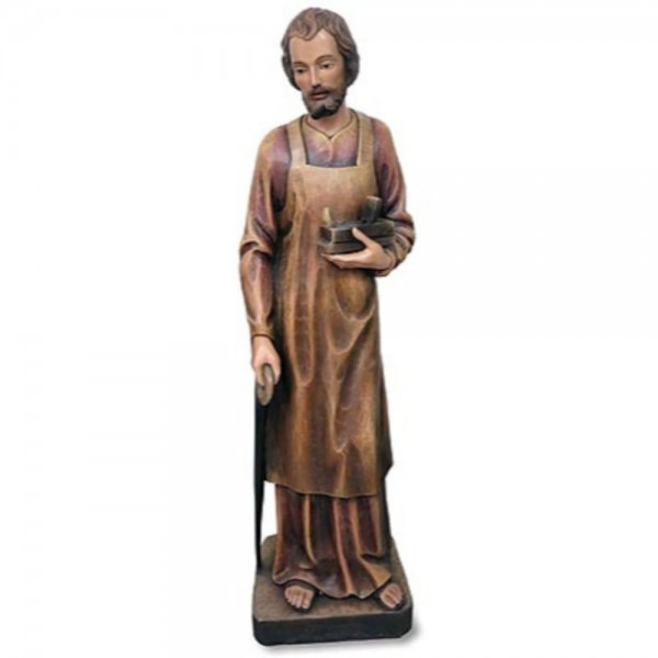 Church Size Saint Joseph the Worker 48.5 Inch High Statue - Full Color