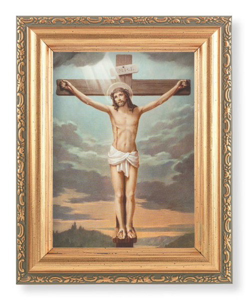 Crucifixion 4x5.5 Print Under Glass - Full Color