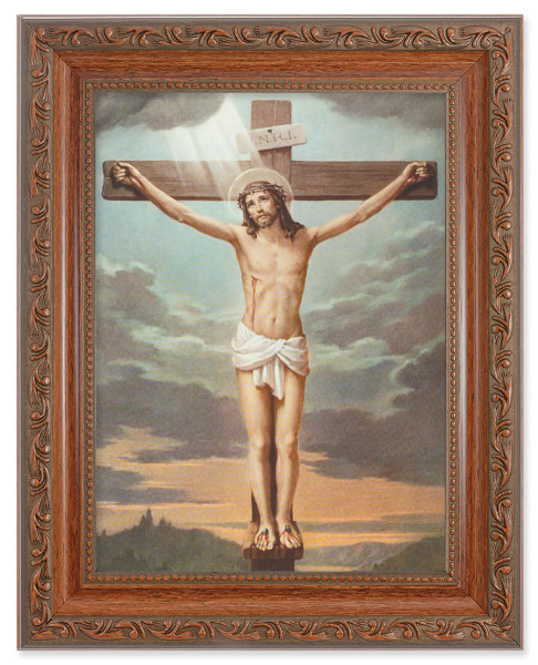 Crucifixion 6x8 Print Under Glass - #161 Frame