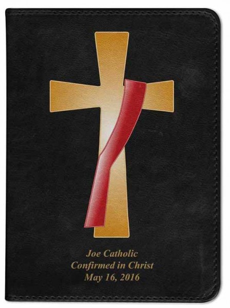 Deacon Cross Cover Catholic Bible - Black