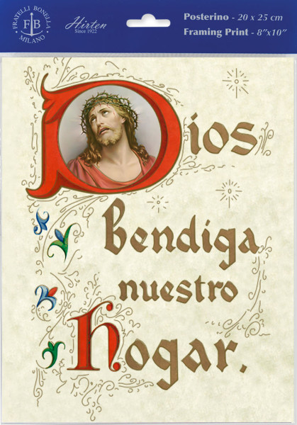 Dios Bendiga Nuestro Hogar Print - Sold in 3 Per Pack - Multi-Color
