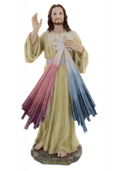 Divine Mercy Statue - 12 Inches - Multi-Color