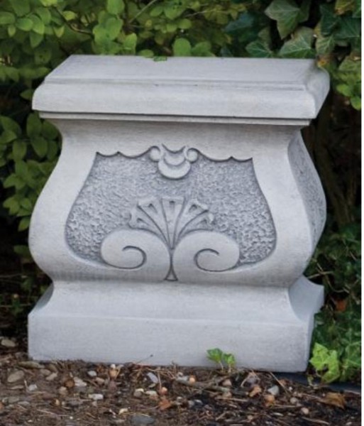 Fancy Square Pedestal Church Size - Old Stone Finish