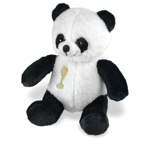First Communion Panda Bear - Black | White