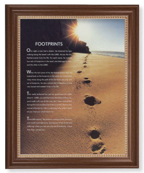 Footprints In the Sand Poem 11x14 Framed Print Artboard - #127 Frame