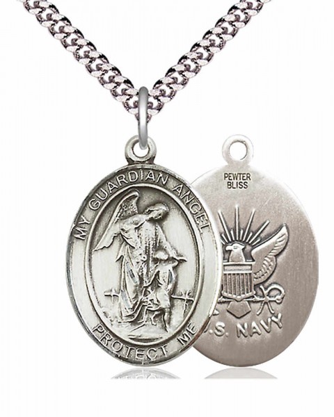 Guardian Angel Navy Medal - Pewter