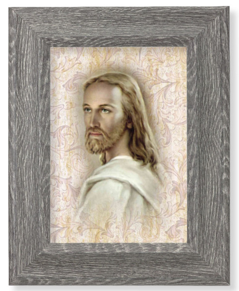 Head of Christ 7x9 Gray Oak Frame - Gray