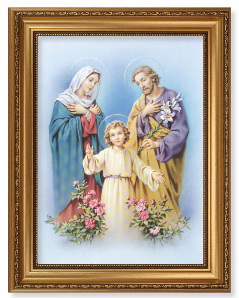 Holy Family with Flowers 12x16 Framed Print Artboard - #131 Frame