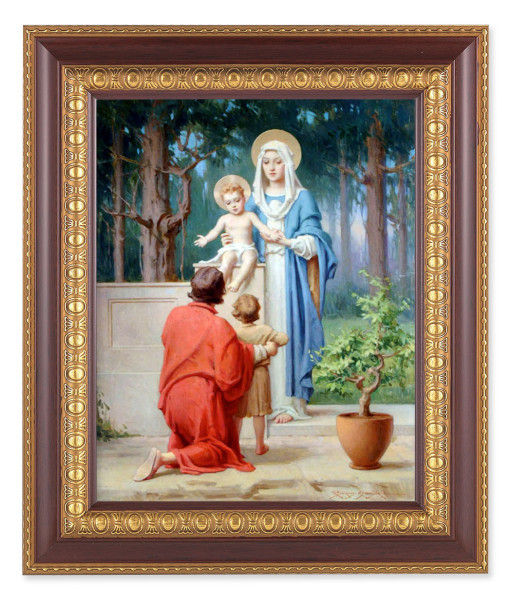 Holy Family with St. John the Baptist 8x10 Framed Print Under Glass - #126 Frame