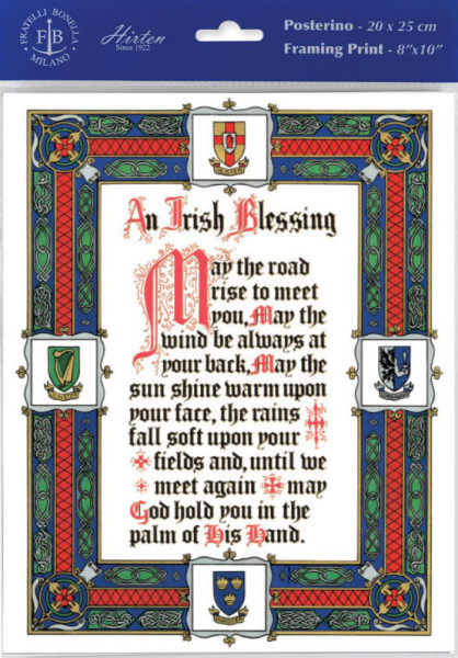 Irish Blessing Print - Sold in 3 per pack - Multi-Color