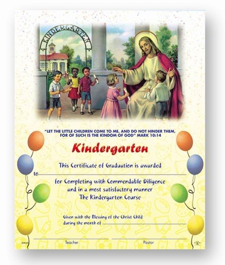 Kindergarten Graduation Certificates - 50 per box - Full Color