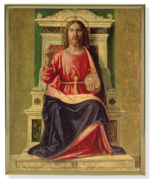 King of Heaven Gold Frame 8x10 Plaque - Full Color