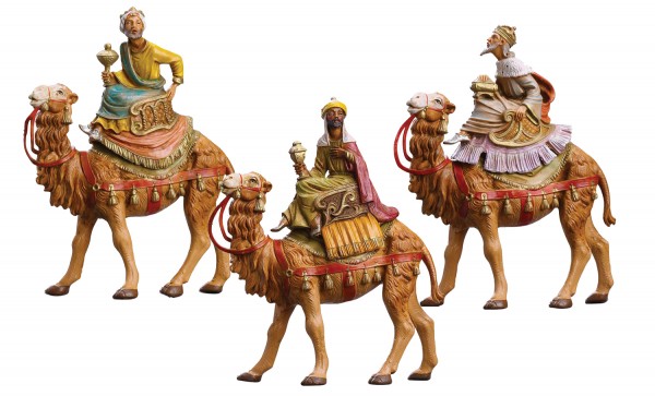 Kings on Camels Figures for 5 inch Nativity Set - Multi-Color