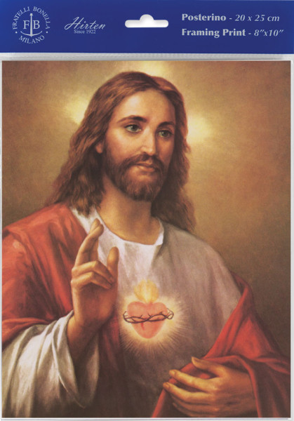 La Fuente Sacred Heart of Jesus Print - Sold in 3 Per Pack - Multi-Color