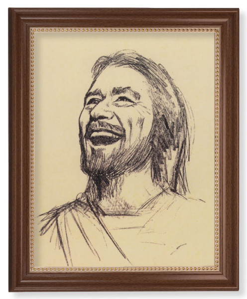 Laughing Christ 11x14 Framed Print Artboard - #127 Frame