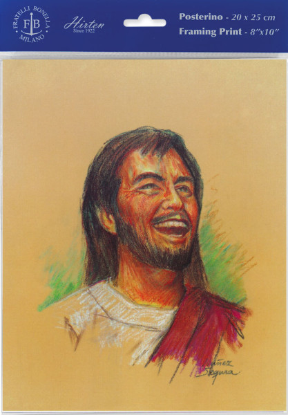 Laughing Jesus by Nunez Segura Print - Sold in 3 Per Pack - Multi-Color