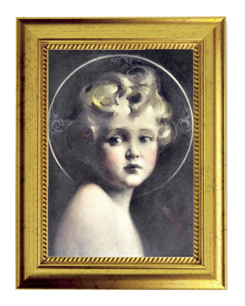 Light of the World by Chambers 5x7 Print in Gold-Leaf Frame - Full Color