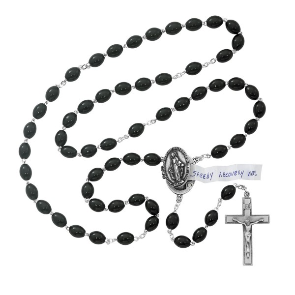 Locket Rosary in Black - Black