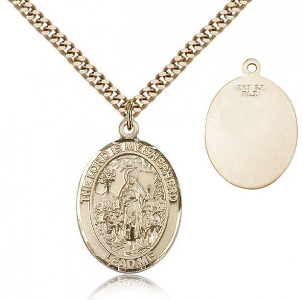 Lord Is My Shepherd Medal - 14KT Gold Filled