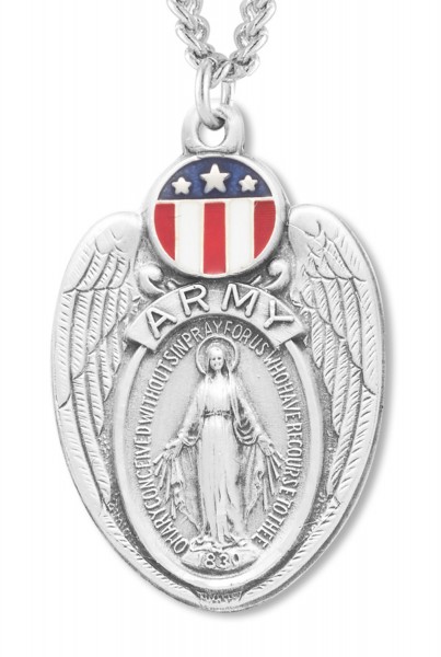 Mary Army Medal Sterling Silver - Sterling Silver