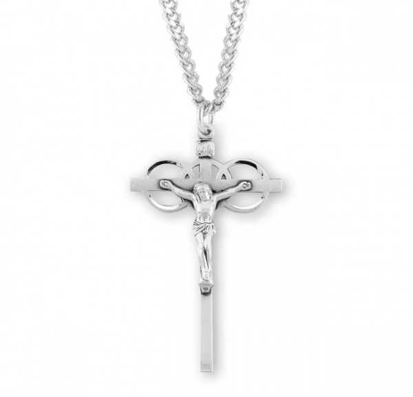 Men's Wedding Crucifix Necklace - Sterling Silver