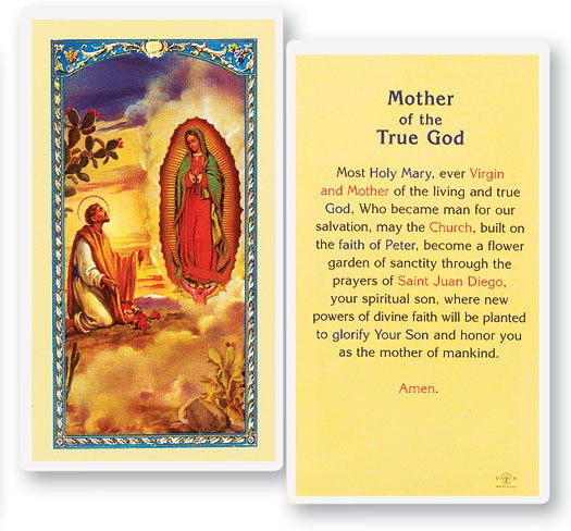 Mother of True God Laminated Prayer Card - 1 Prayer Card .99 each