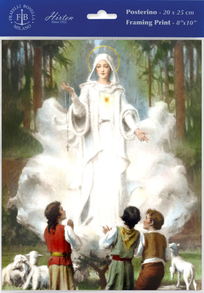 Our Lady of Fatima with Children Print - Sold in 3 Per Pack - Multi-Color