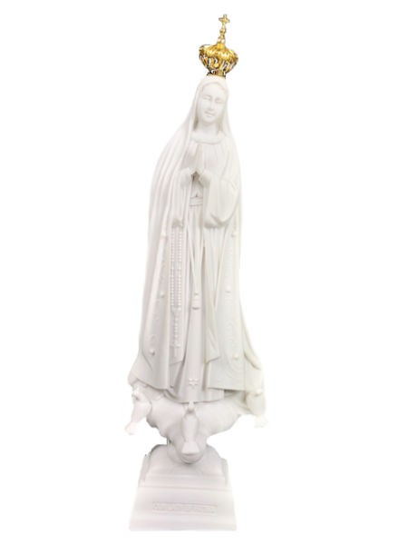 Our Lady of Fatima White Marble Composit 11.5 Inch - White