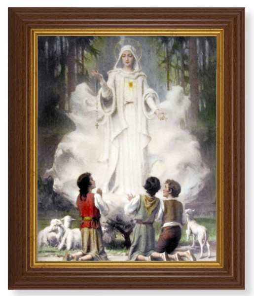 Our Lady of Fatima by Chambers 8x10 Textured Artboard Dark Walnut Frame - #112 Frame