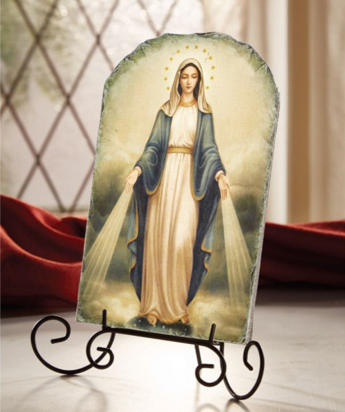 Our Lady of Grace Tile Plaque 8.5&quot; High - Full Color