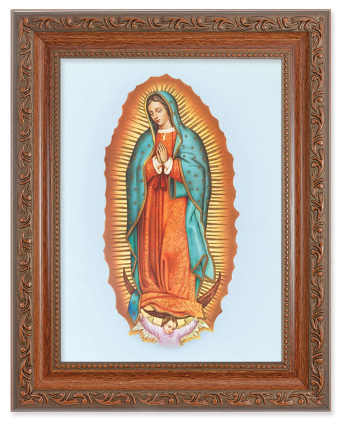 Our Lady of Guadalupe 6x8 Print Under Glass - #161 Frame
