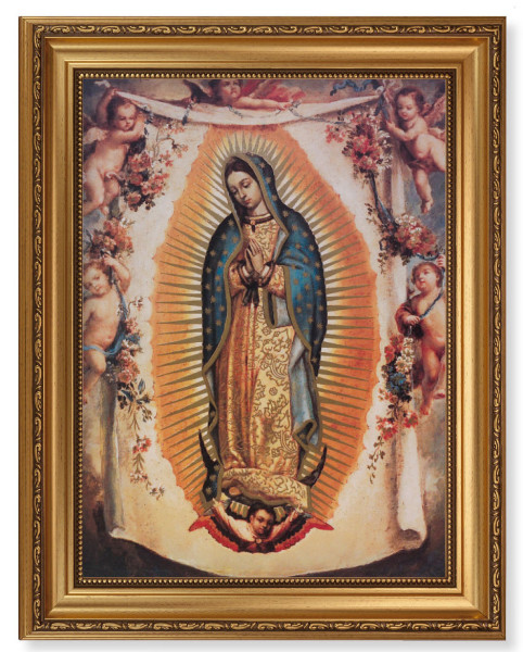 Our Lady of Guadalupe with Angels 12x16 Framed Print Artboard - #131 Frame