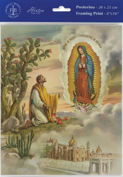 Our Lady of Guadalupe with Juan Diego Print - Sold in 3 per pack - Multi-Color