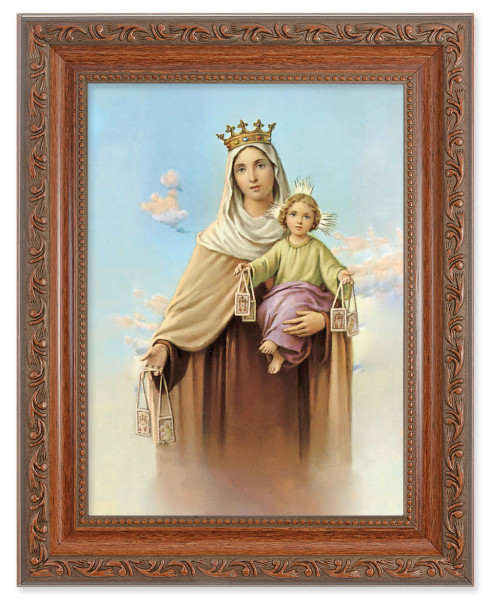 Our Lady of Mount Carmel 6x8 Print Under Glass - #161 Frame