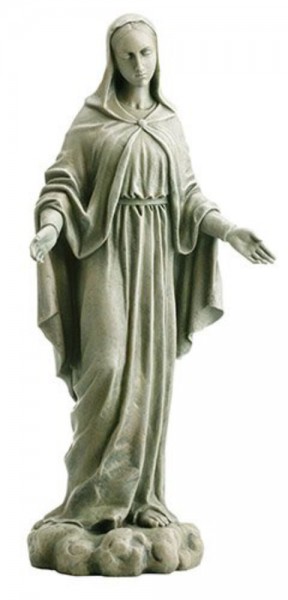 Our Lady Of Grace Garden Statue 24&quot; High - Stone Finish