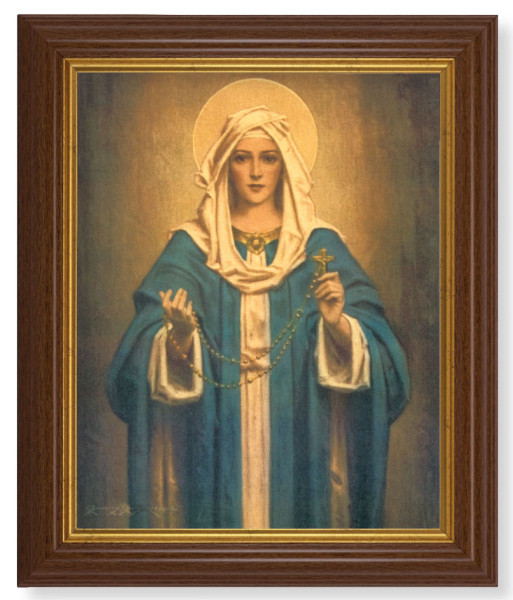 Our Lady of the Rosary by Chambers 8x10 Textured Artboard Dark Walnut Frame - #112 Frame