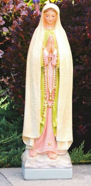 Our Lady of Fatima Statue 18.25 Inches - Detailed Color Finish