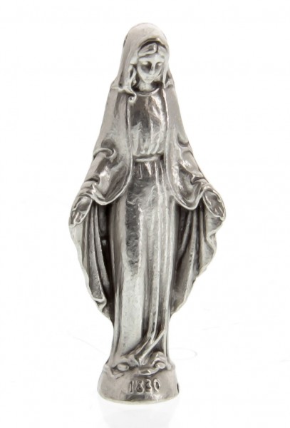 Our Lady of Grace Pocket Statue with Holy Card - Multi-Color