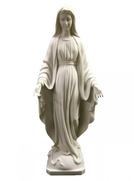 Our Lady of Grace Statue White - 19 inch - White