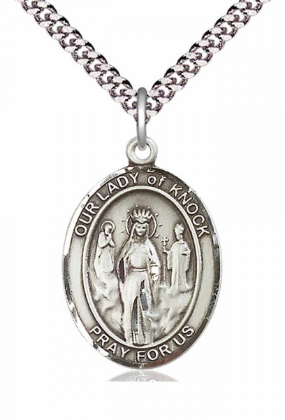 Our Lady of Grace of Knock Patron Saint Medal - Pewter